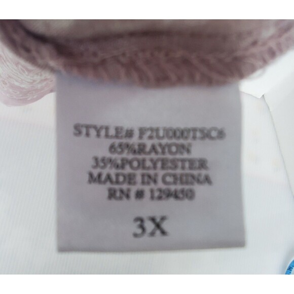 Como Vintage Top Womens 3X Purple Floral Boho Cottagecore Paisley Peasant Blouse - Picture 6 of 9